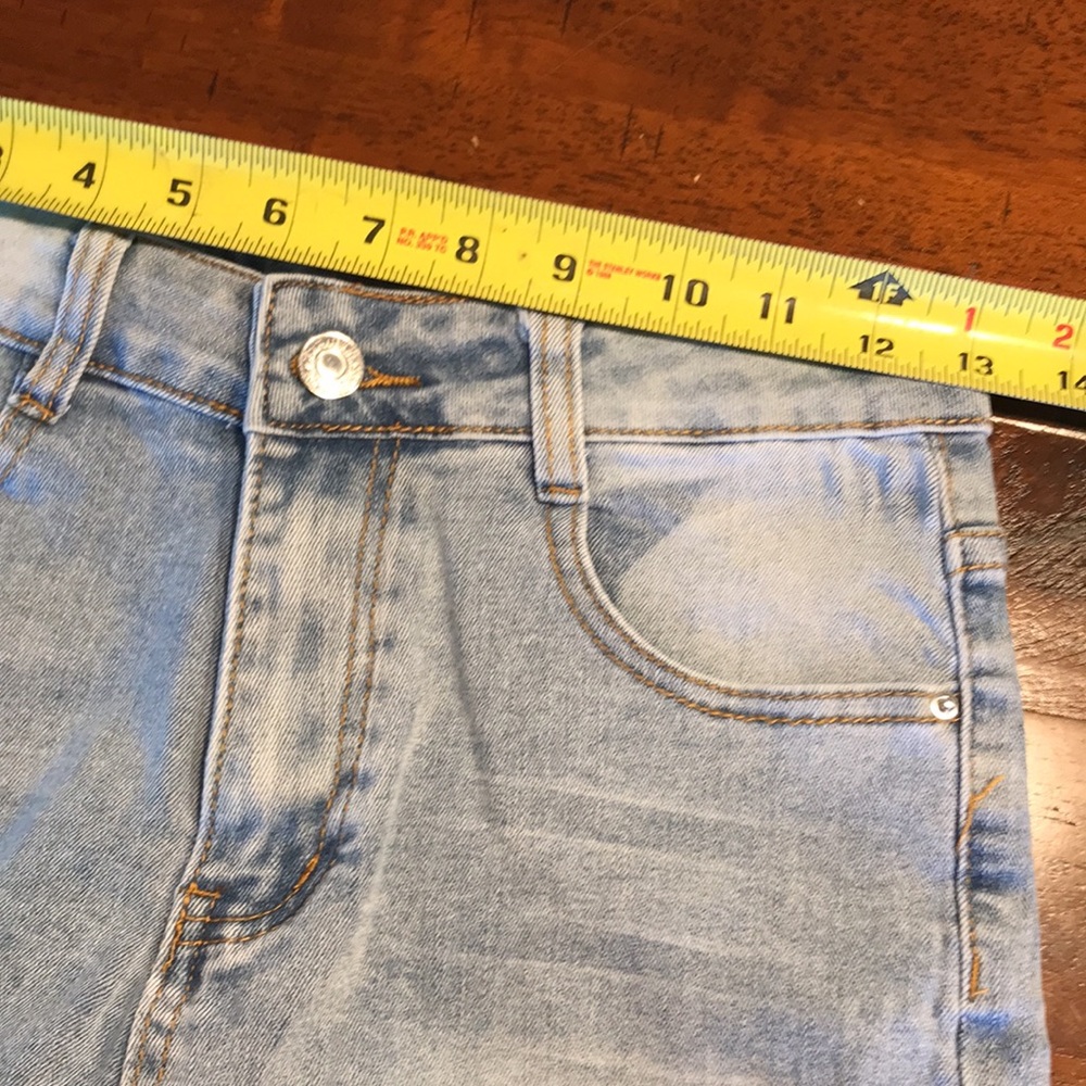 Distressed High Rise Denim Shorts - Picture 7 of 11